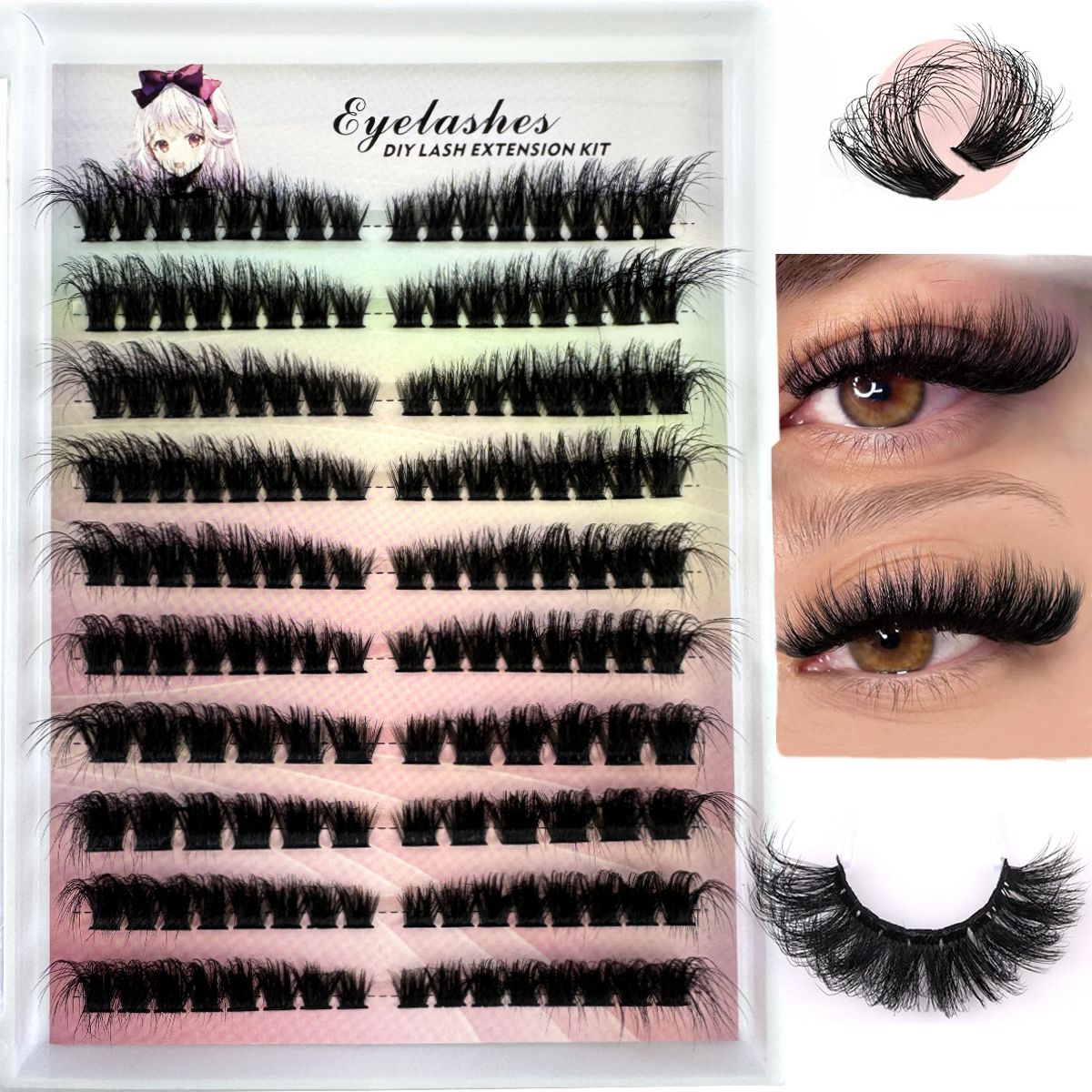 Eyelash Extension Single Lash - Ekstensi bulu mata kanan + kiri,