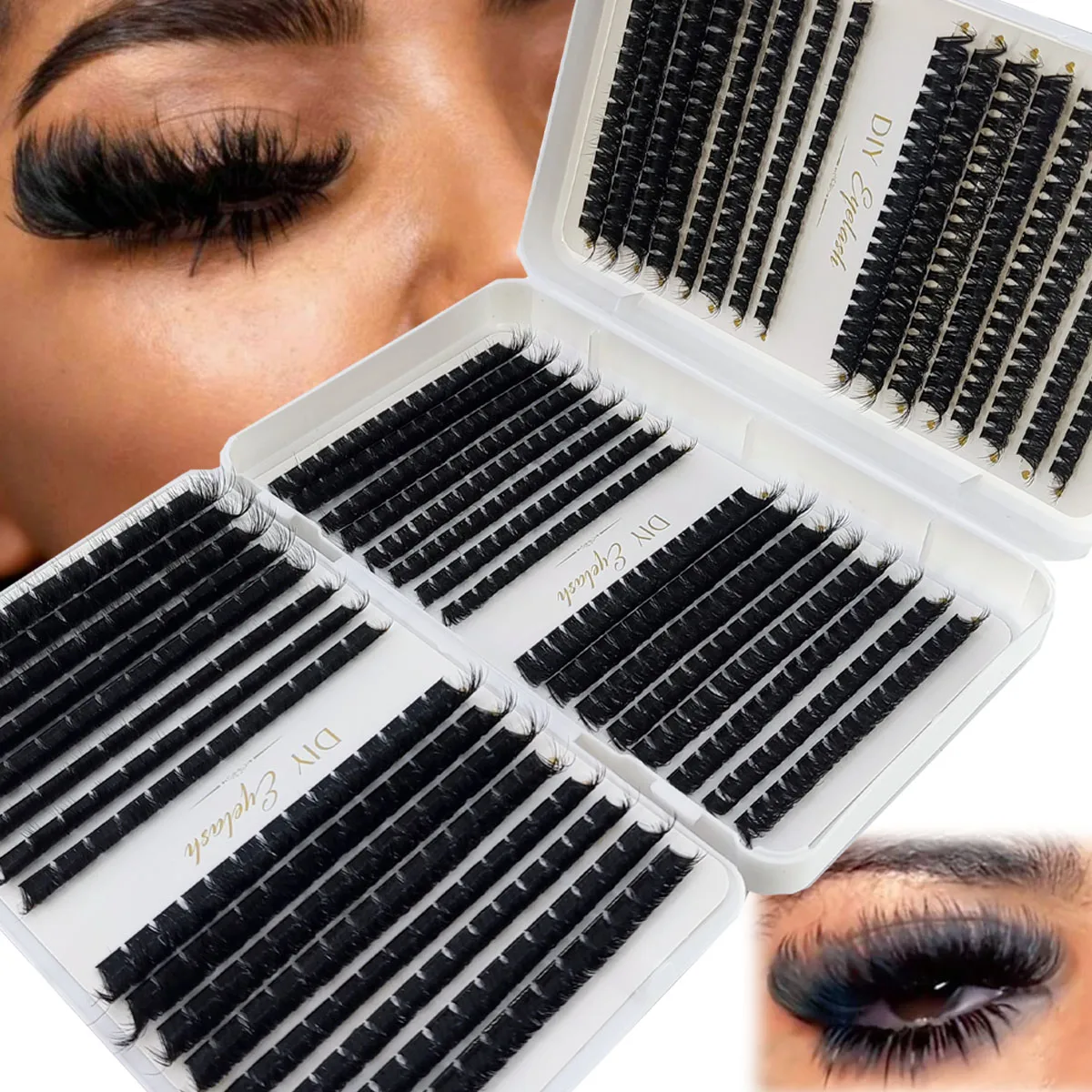 Eyelash Extension Single Lash - HBZGTLAD 200D-60D Kluster Bulu Mata Bawah