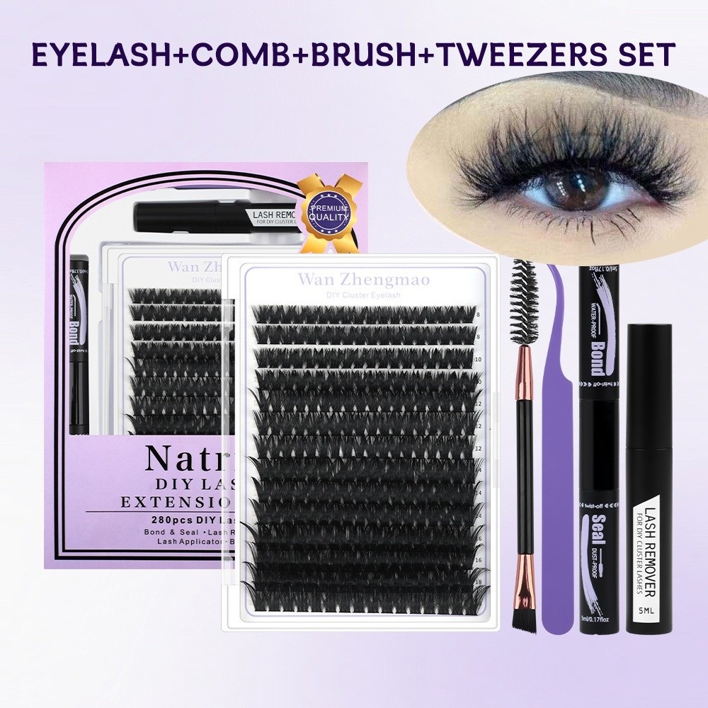 Faux Mink Lash - Bulu Mata Palsu Panjang 8-18mm, Perekat