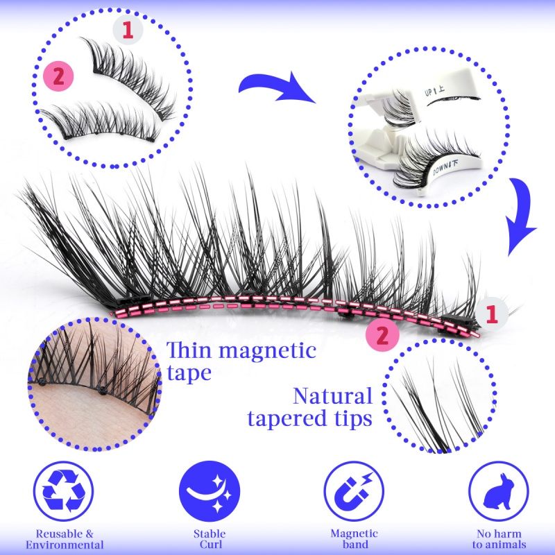 Bulu Mata Magnetik 1 Pasang Se - Faux Mink Lash ulasan dan harga
