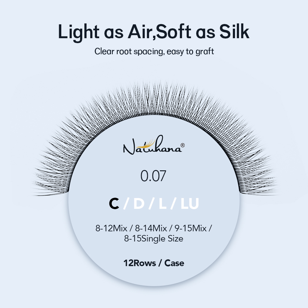 NATUHANA Ujung Tunggal 2D YY B - Eyelash Extension Single Lash ulasan dan harga