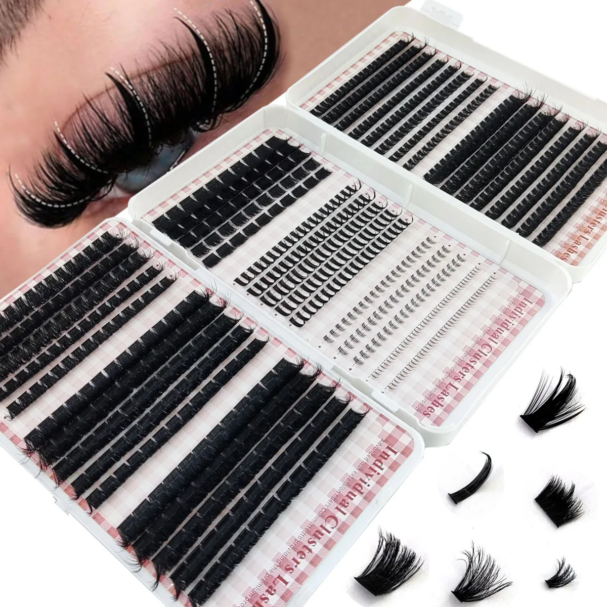 HBZGTLAD 200D-60D Kluster Bulu - Eyelash Extension Single Lash ulasan dan harga